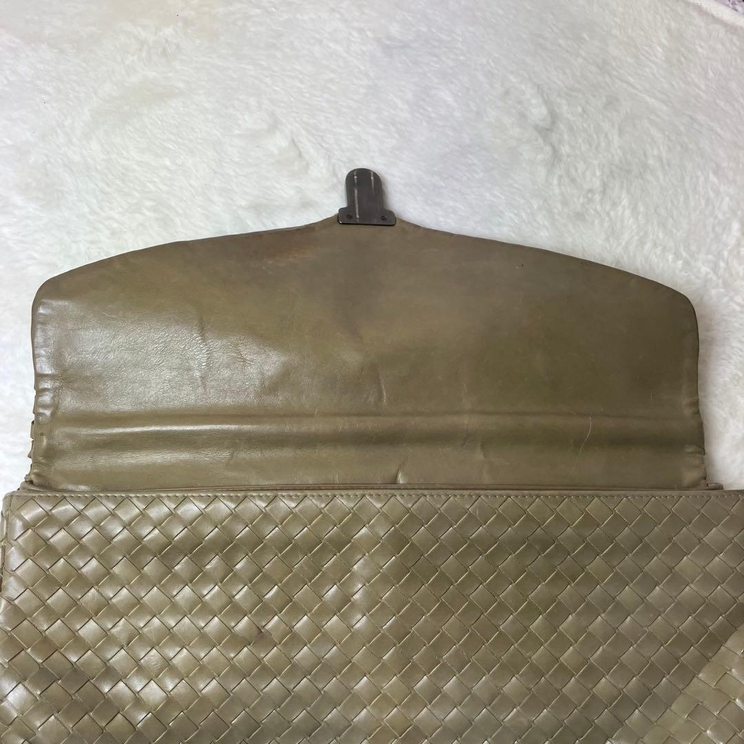 ボッテガヴェネタ✨イントレチャート ビジネスバッグ 本革 A4 オリーブグリーン