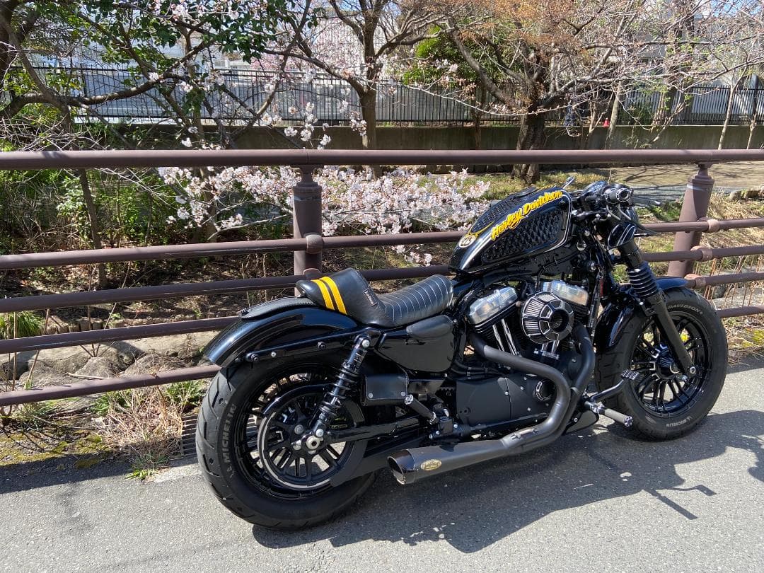 スポーツスターハーレーダイヤモンドカスタムタンク3.3ガロン凹凸柄