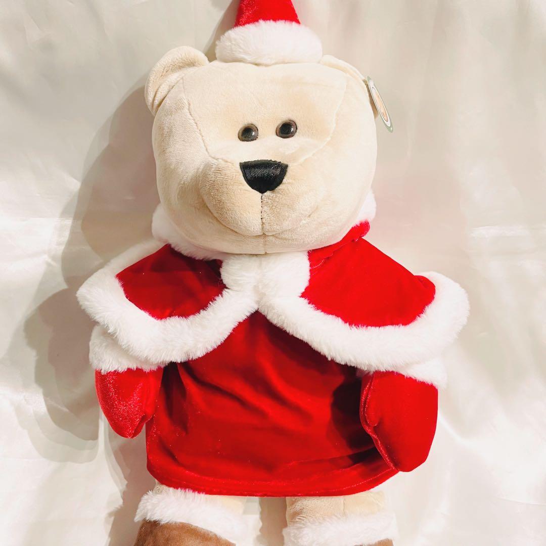 【美品タグ付き】Starbucks ベアリスタぬいぐるみ　サンタクロース　スタバ