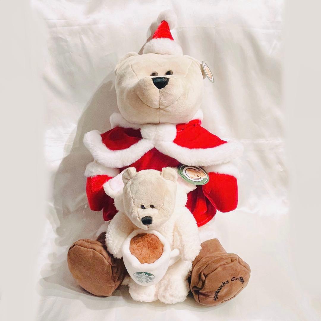 【美品タグ付き】Starbucks ベアリスタぬいぐるみ　サンタクロース　スタバ