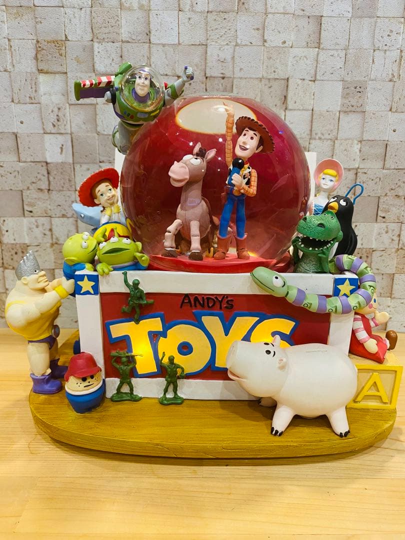 ディズニー トイストーリー オルゴール ライト付き スノーグローブ