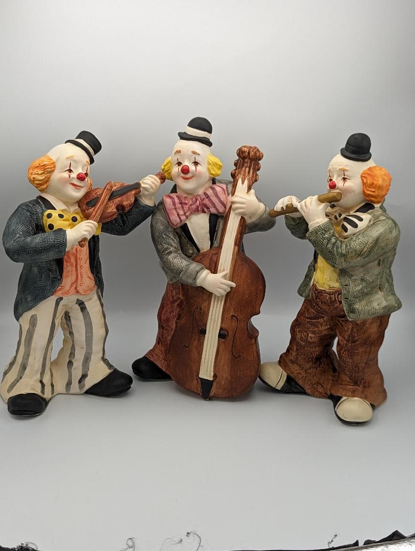 ピエロ音楽隊 BelArt COLLECTION 3体セット イタリア 陶器人形 - メルカリ