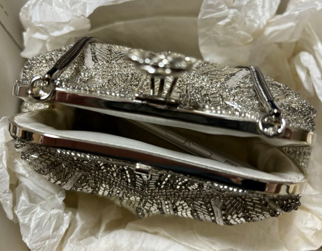 ビーズ刺繍バッグ アンティーク フォーマルバッグ