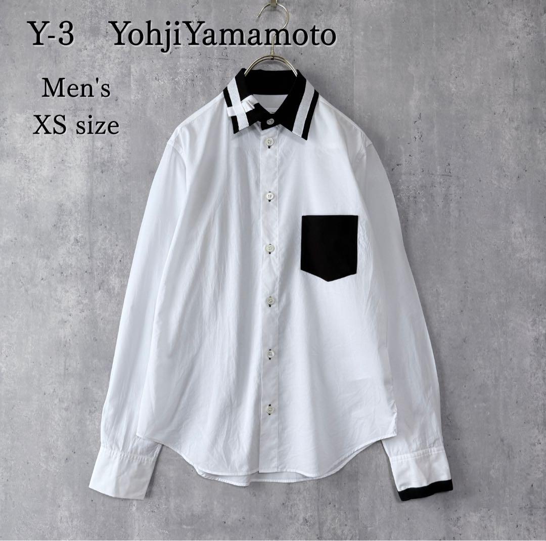 ワイスリー Y-3 ヨウジヤマモト 切替 シャツ ホワイト ブラック 美品