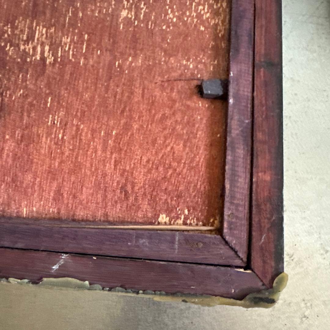 ヴィンテージ　ガラス絵浮世絵 女性の肖像画 木製フレーム付き素敵すぎる‼️