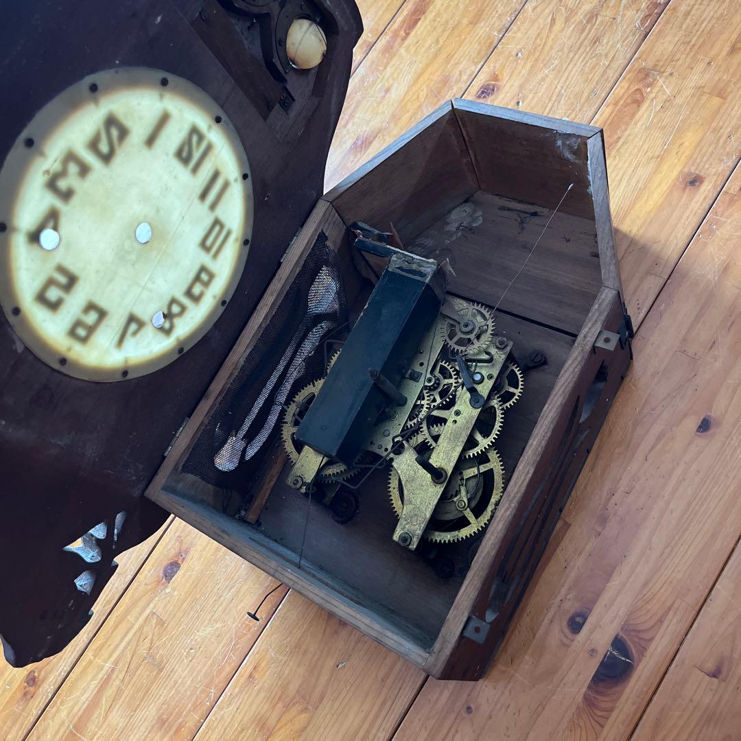 ふくろう時計.要修理品.トキワ時計ユンハンス精工舎。フクロウ。