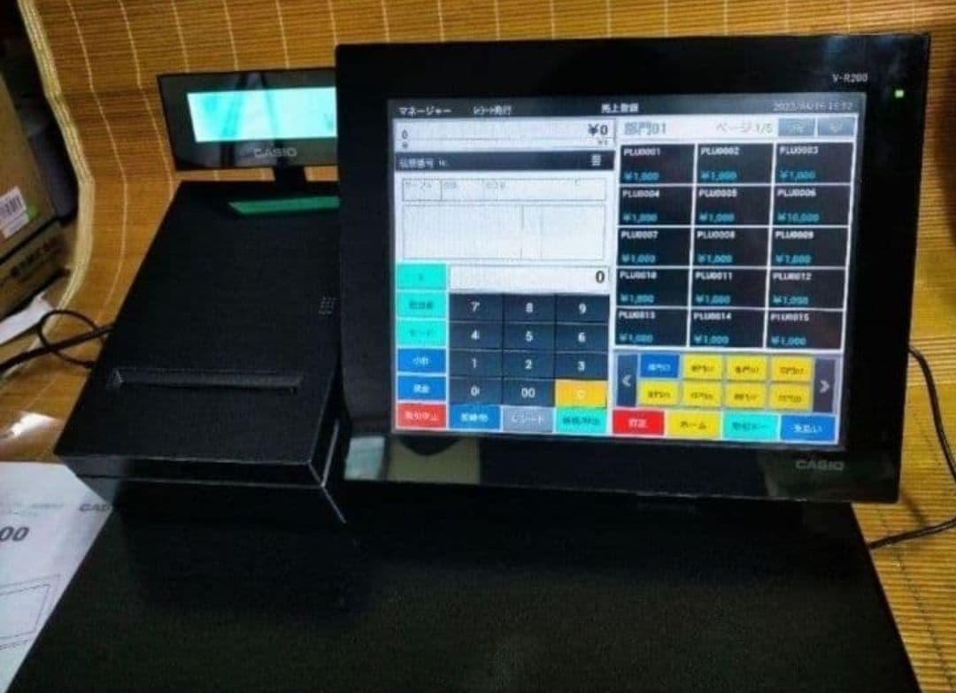 カシオレジスター V-R200 タッチ操作 設定無料Android 900222