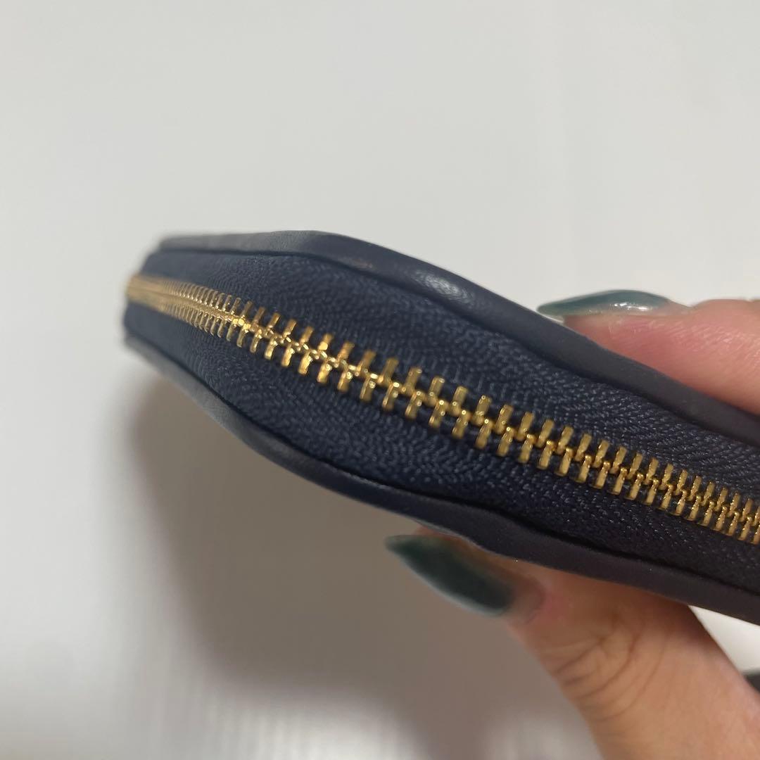 極美品　トリーバーチ　ケース　カードケース　この字型　ネイビー