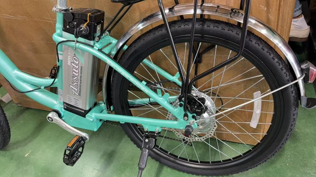 Assuto電動アシスト自転車24インチ6段変速5段アシストアルミフレーム