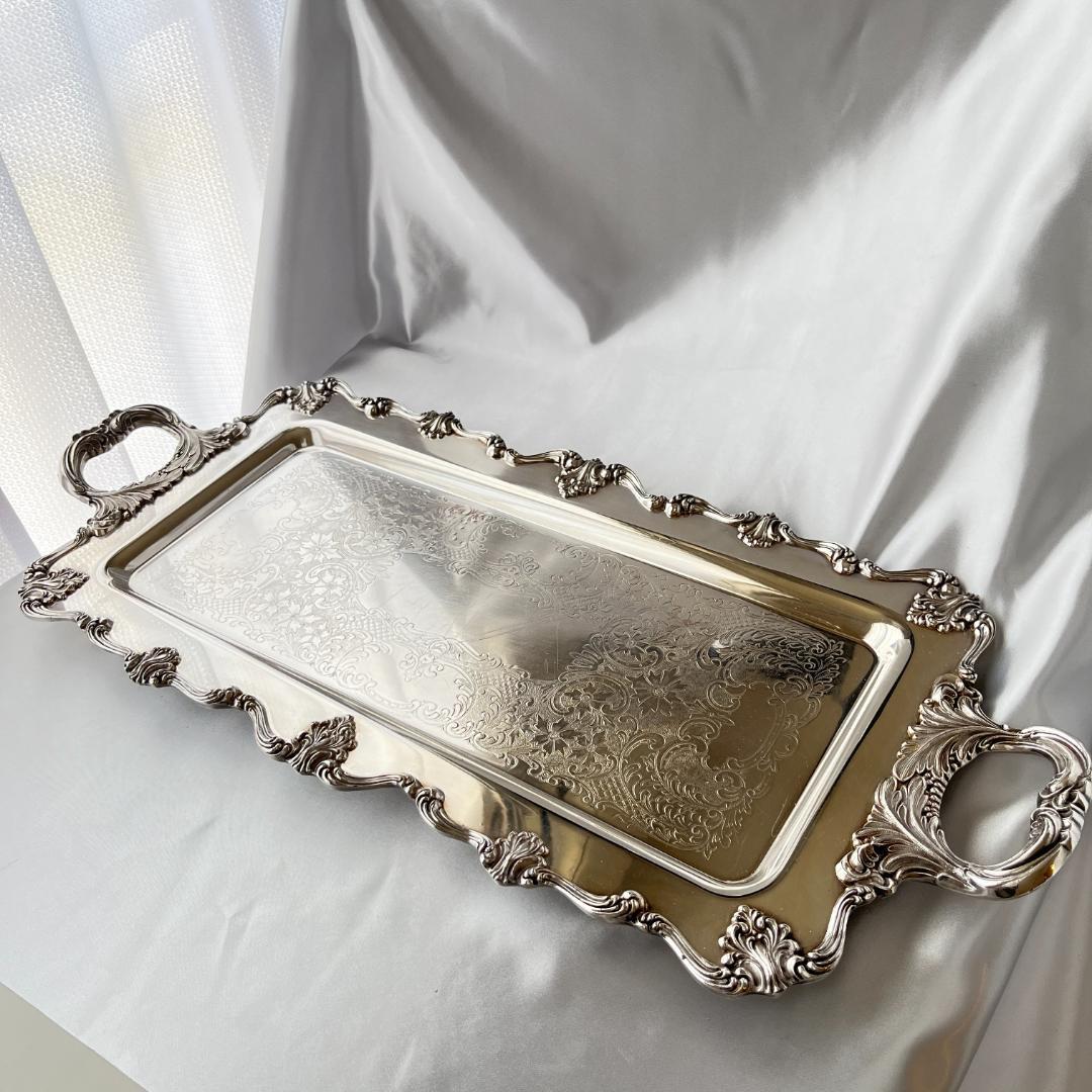 ギャラリートレー】 ロングタイプ 56cm ハンドル/飾りフット 大型の