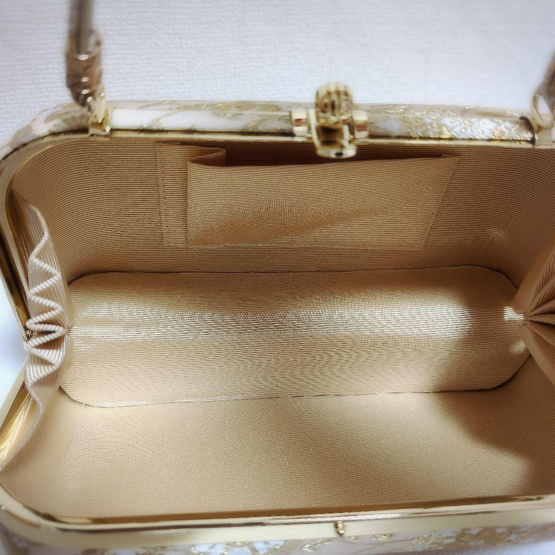 専用✨美品✨和装バッグ草履　セット　フォーマル　帯地　唐草　ゴールド　金