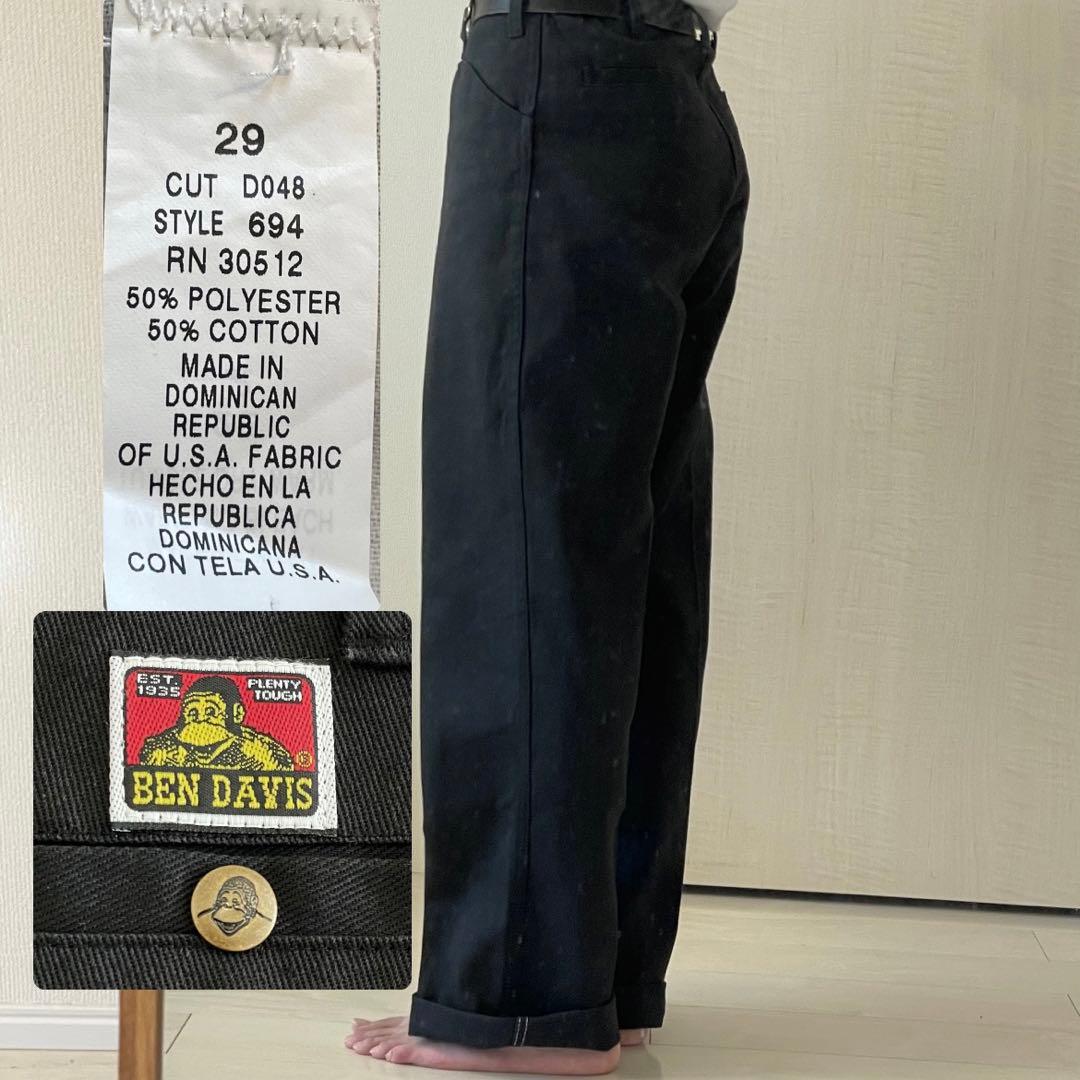90s USA製BEN DAVIS フリスコパンツブラック