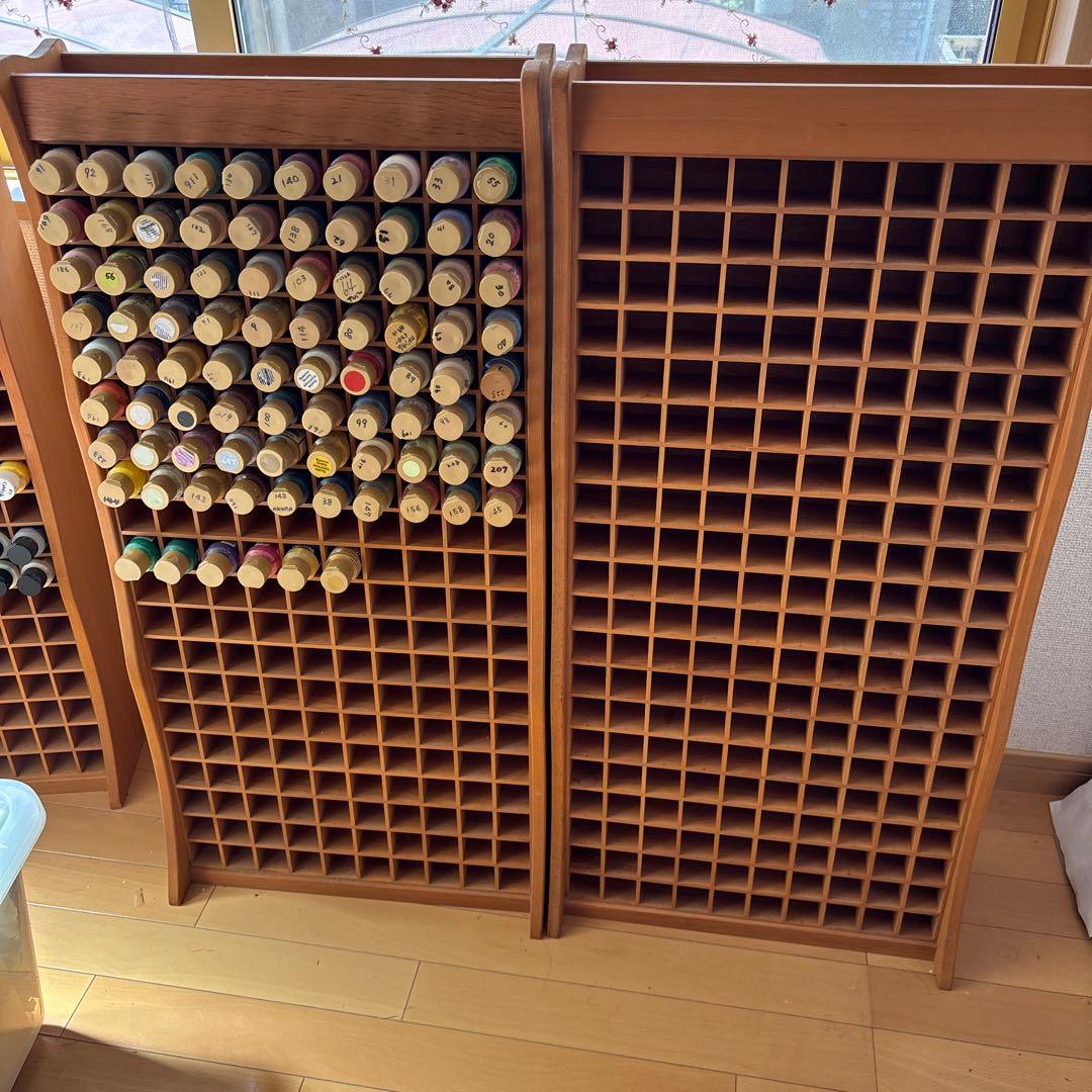 木製収納棚 2個セット絵の具200本収納 木製収納棚 2個セット絵の具200本収納 木製収納棚 2個セット絵の具200