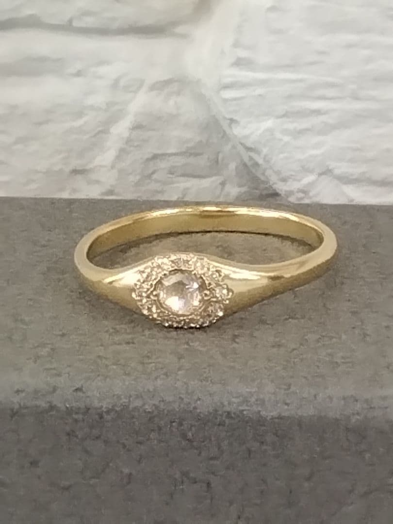SSAvaron K18ローズカットダイヤモンドリング　　中古品
