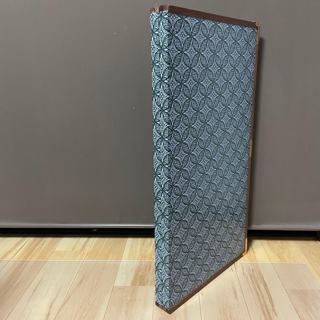 美品 豪華 金 屏風 衝立 パーテーション 慶事 一隻 四曲 四扇 旧家出