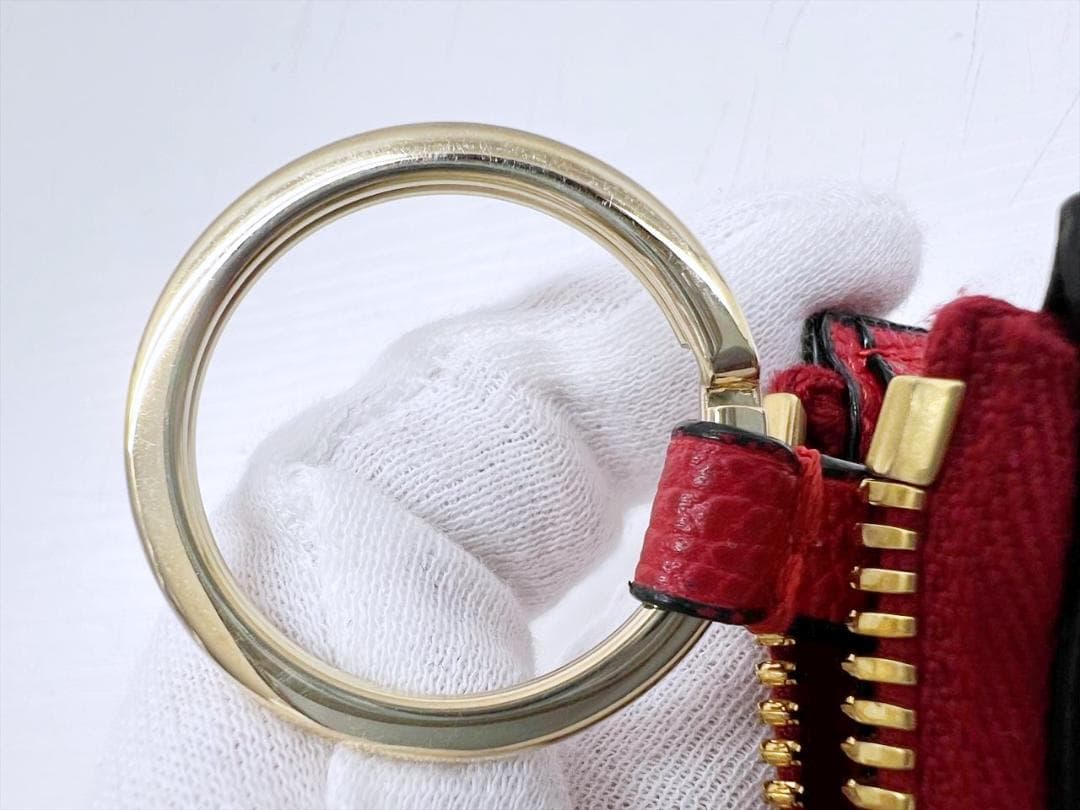 美品　ヴァレクストラ　グレインカーフスキン　L字　キーリング付き　ケース