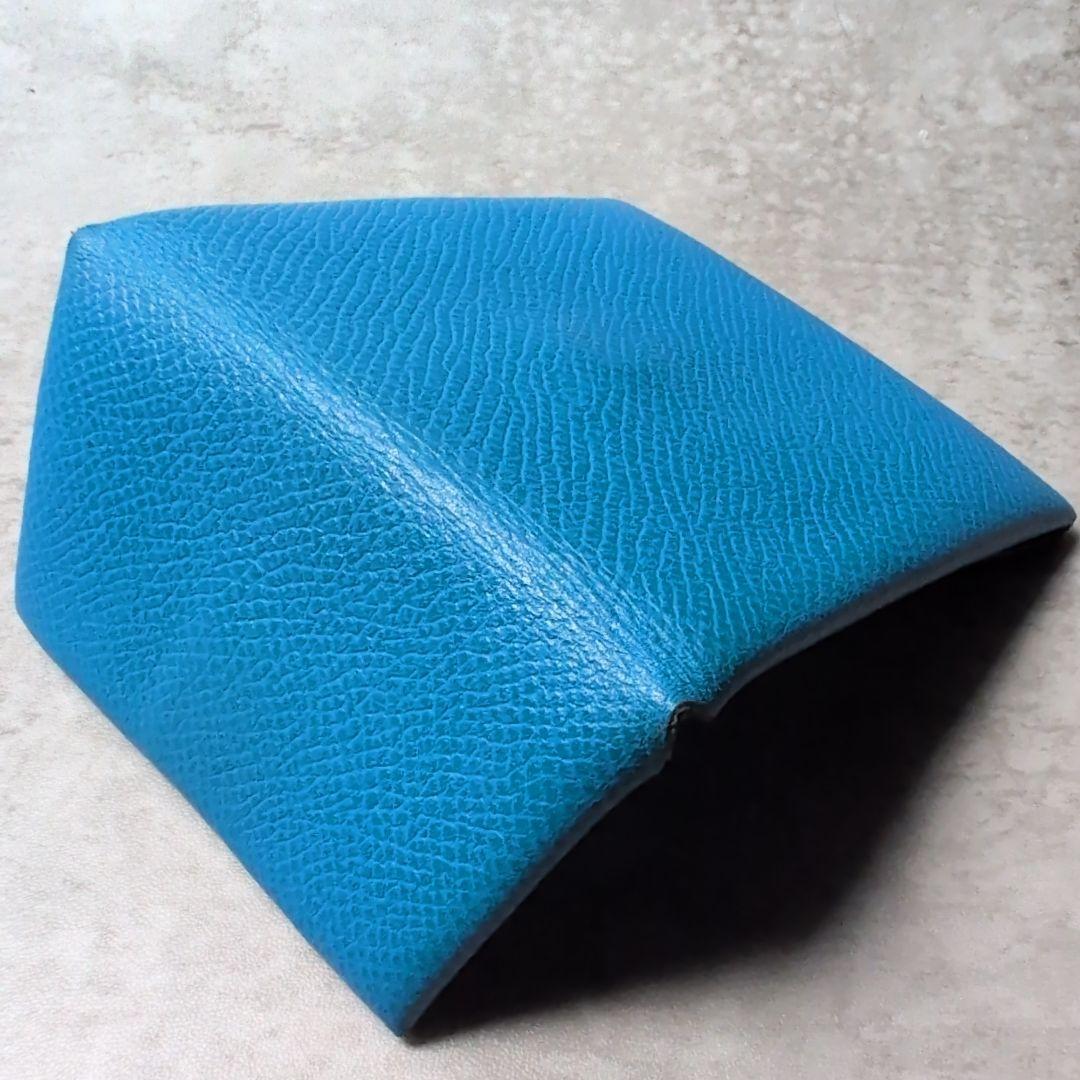 HERMES バスティア ヴォーエプソン ケース 小銭入れ　ブルー