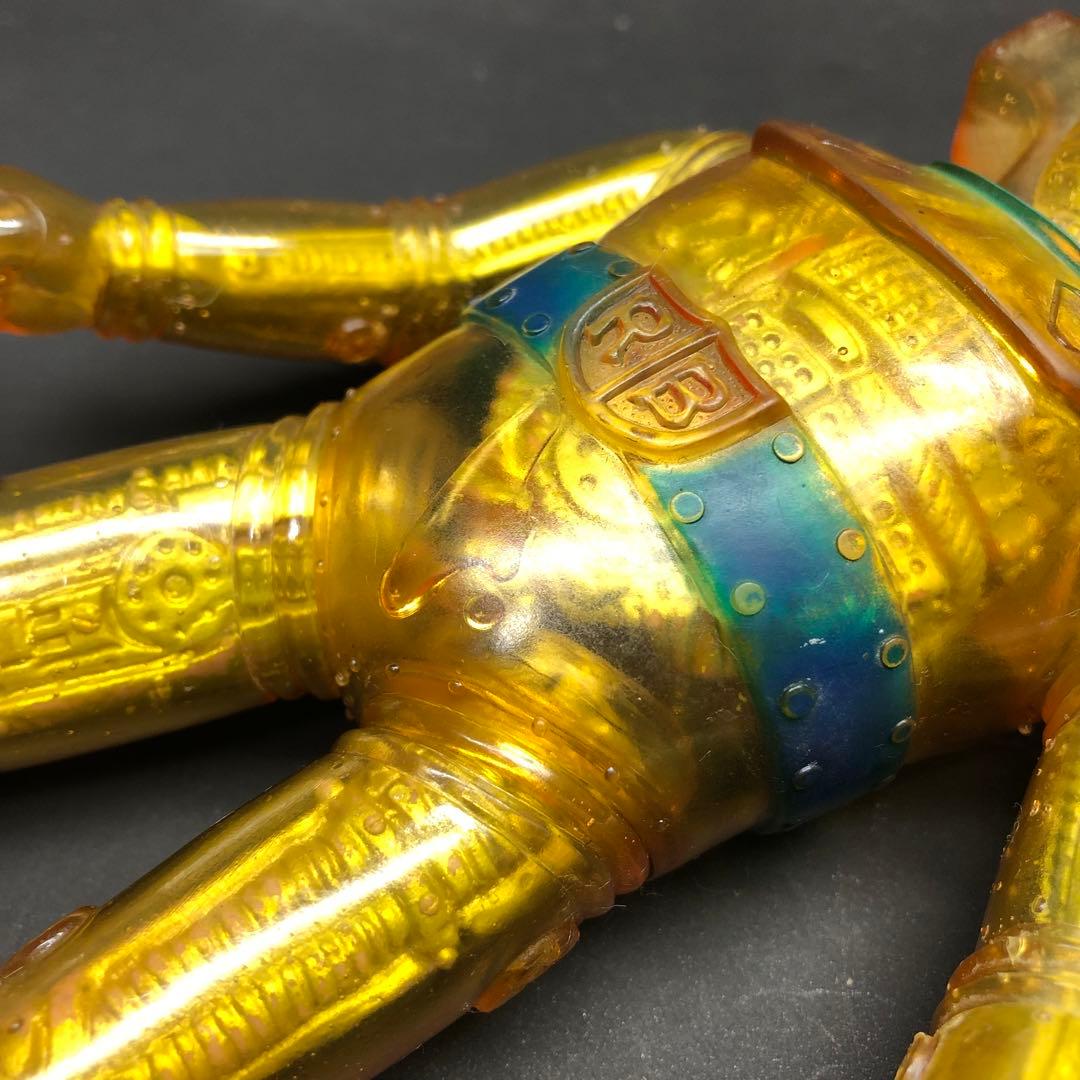 当時物ブルマァク レッドバロン ソフビ 記名あり 昭和レトロ クリアー