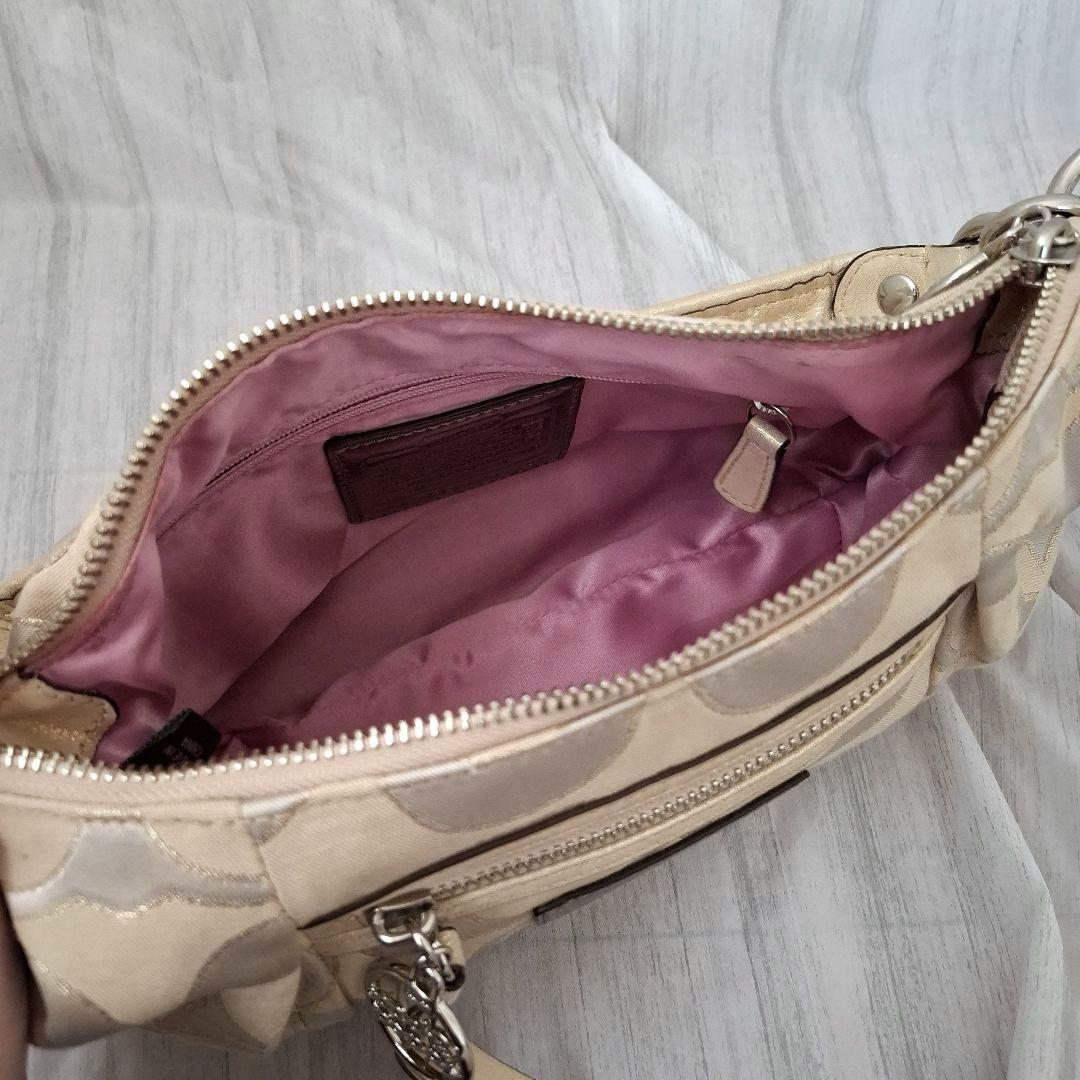 極美品◇COACH ポピー シグネチャー 2way ハンドバッグハーフ y2k