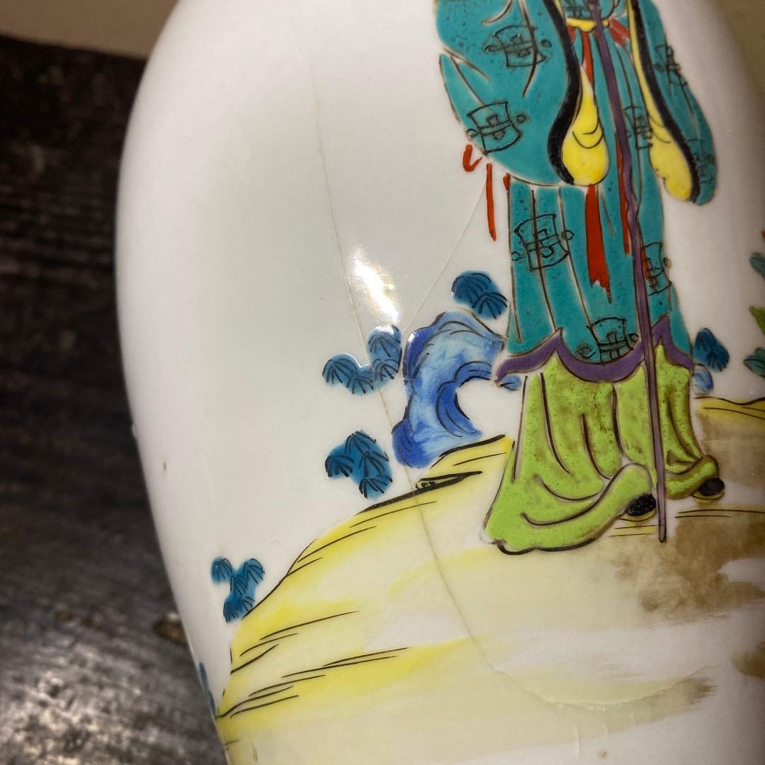 中国美術 古玩 色絵仙人図花瓶の通販はau PAY マーケット - 輸入雑貨の