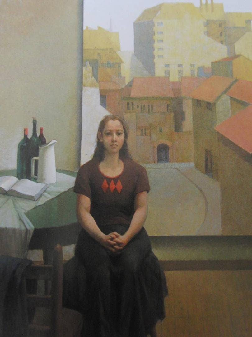 高井寛二、【佳月　21才】、希少な額装用画集より、新品額装付