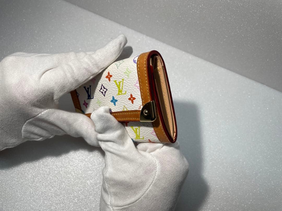 【美品】マルチカラー　ヴィトン　ケース　【人気】 ポルト モネ プラ