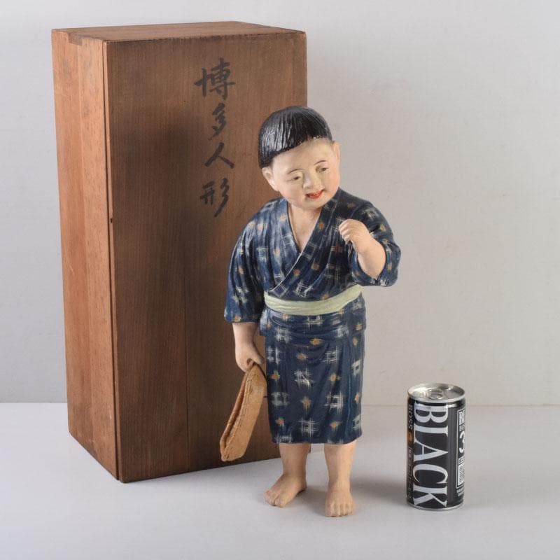 博多人形　陶人形　童　男の子　置物　時代箱　C　8739A 博多人形 陶人形 童 男の子 置物 時代箱 C 8739A 博多人形 陶人形 童