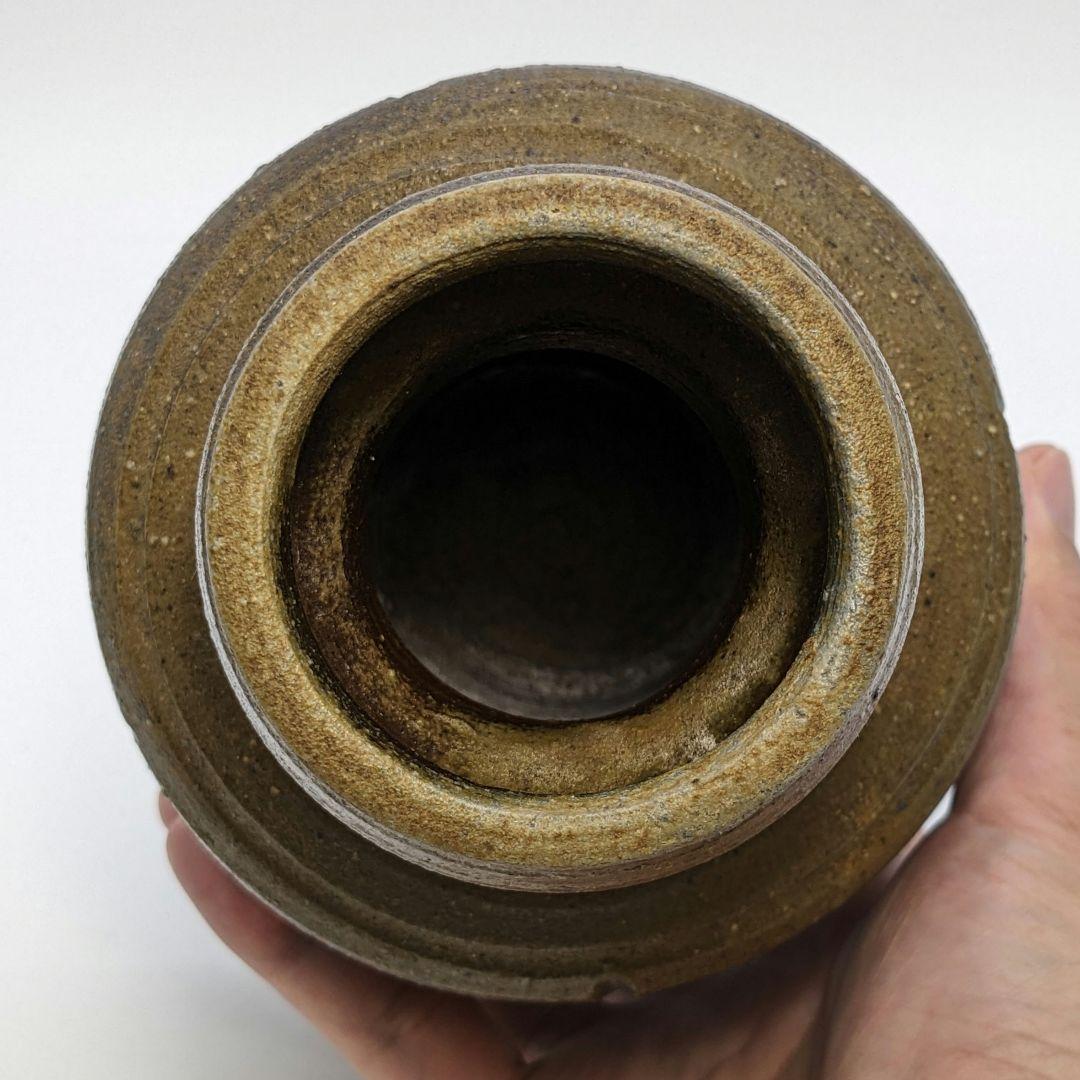 岡山県重要無形文化財 二代目藤原楽山 備前焼 花入 共箱 花器