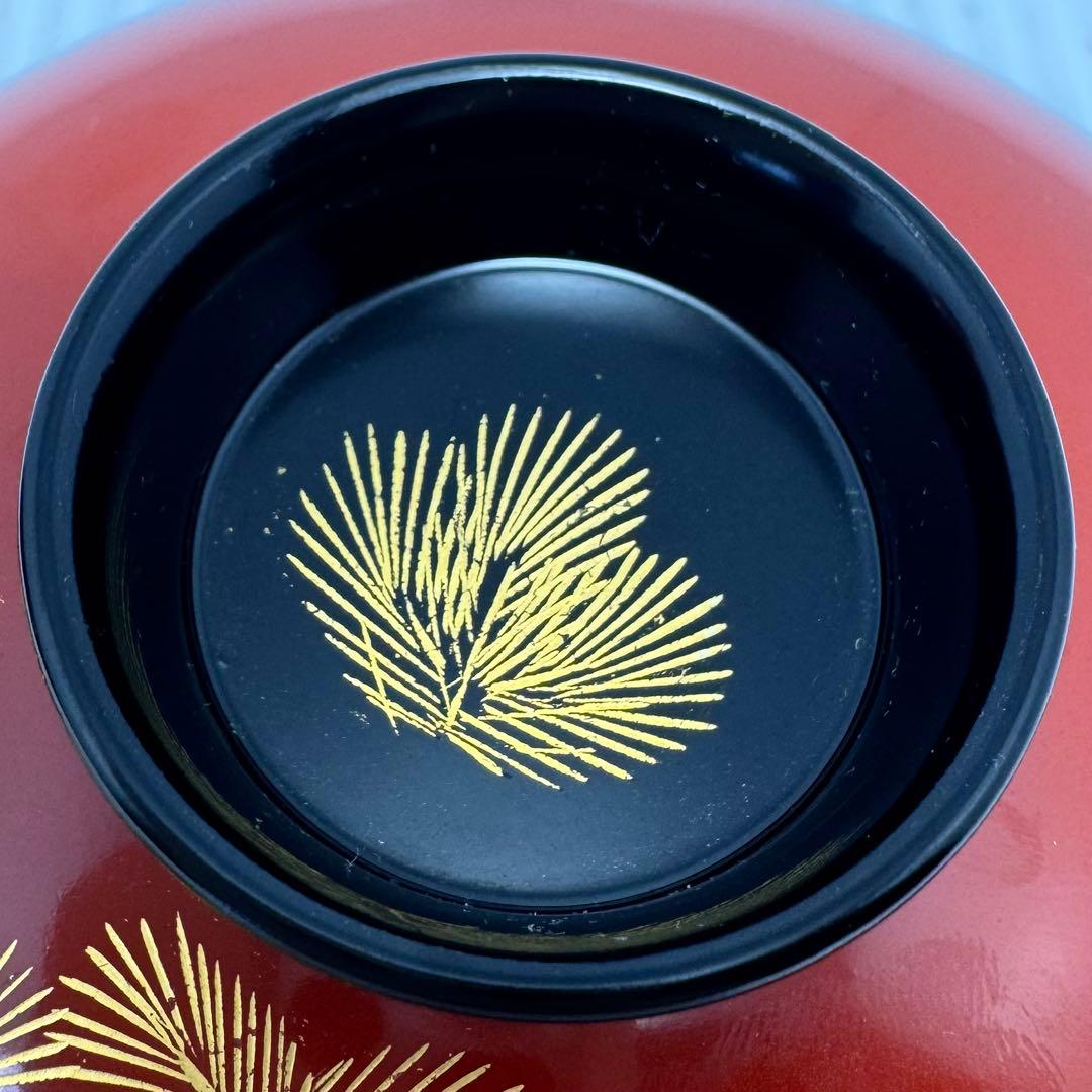 輪島塗 蓋付き椀 沈金 5客セット 漆器 伝統工芸 陶芸 漆器 赤