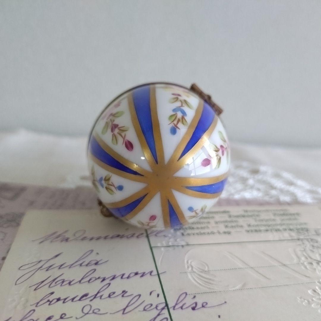 リモージュボックス エッグ型 たまご型 卵 猫足 フランス製 ヴィンテージ