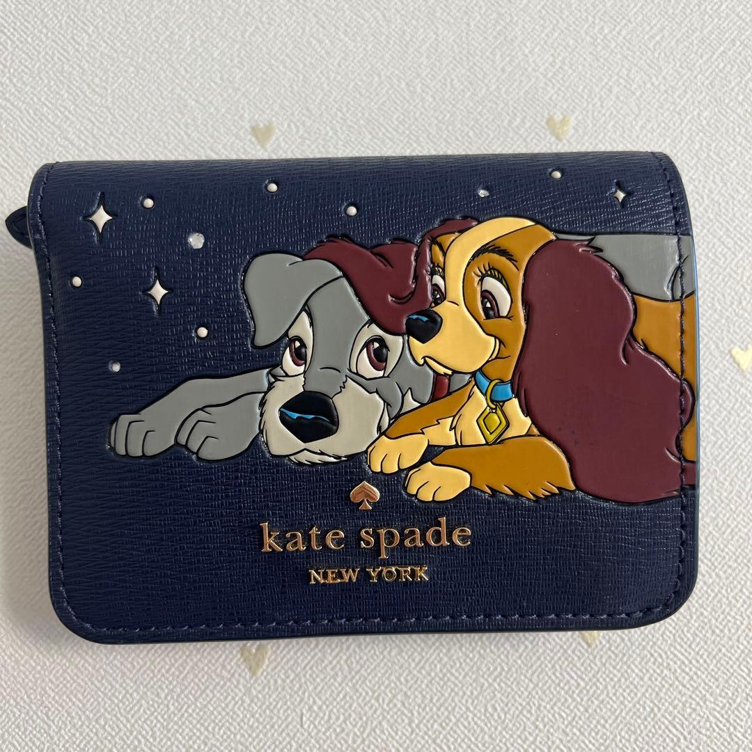 ケイトスペード ディズニー ミニ財布 二つ折り財布 わんわん物語