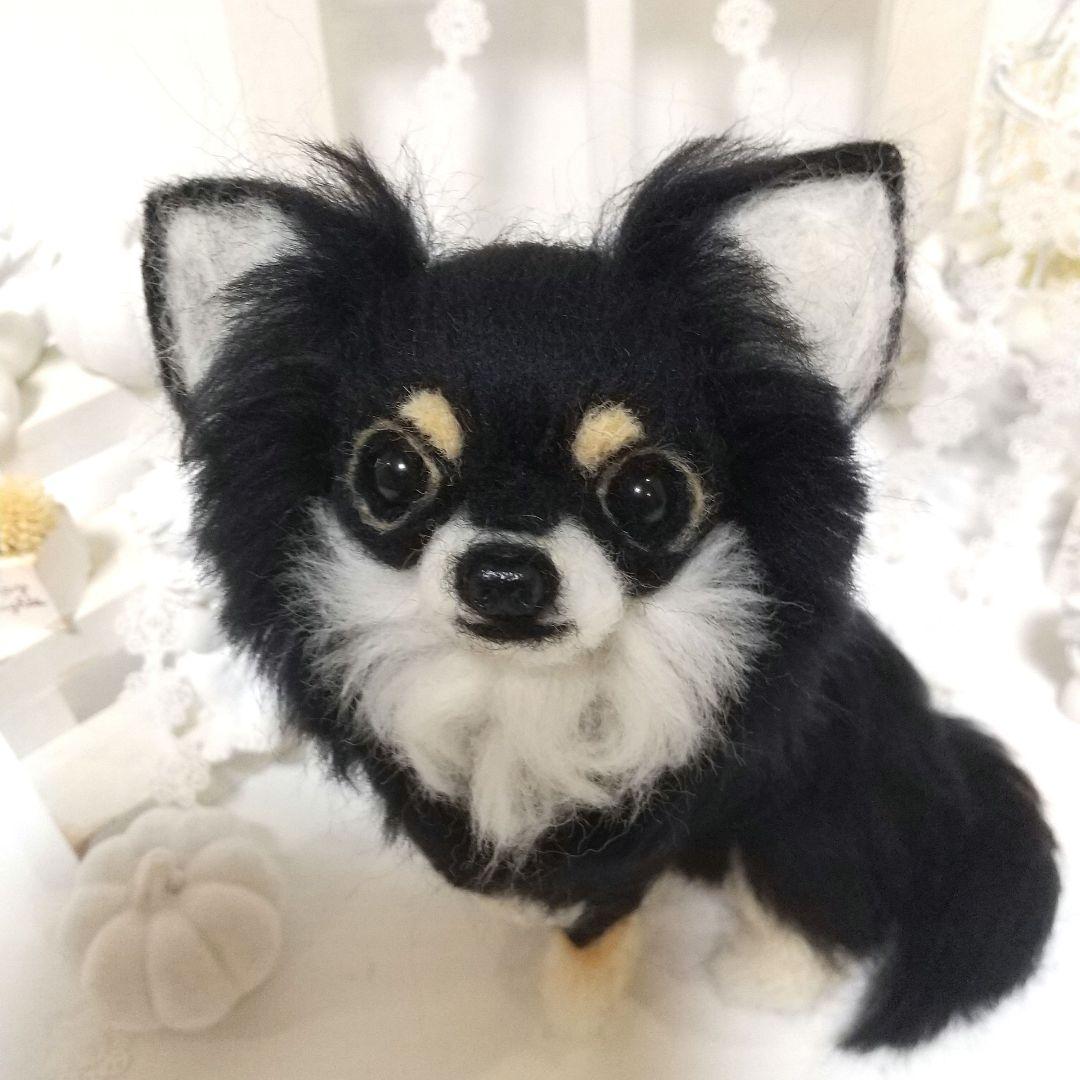 だいすけ様ご専用♡羊毛フェルト チワワ ブラックタン アートドール #240