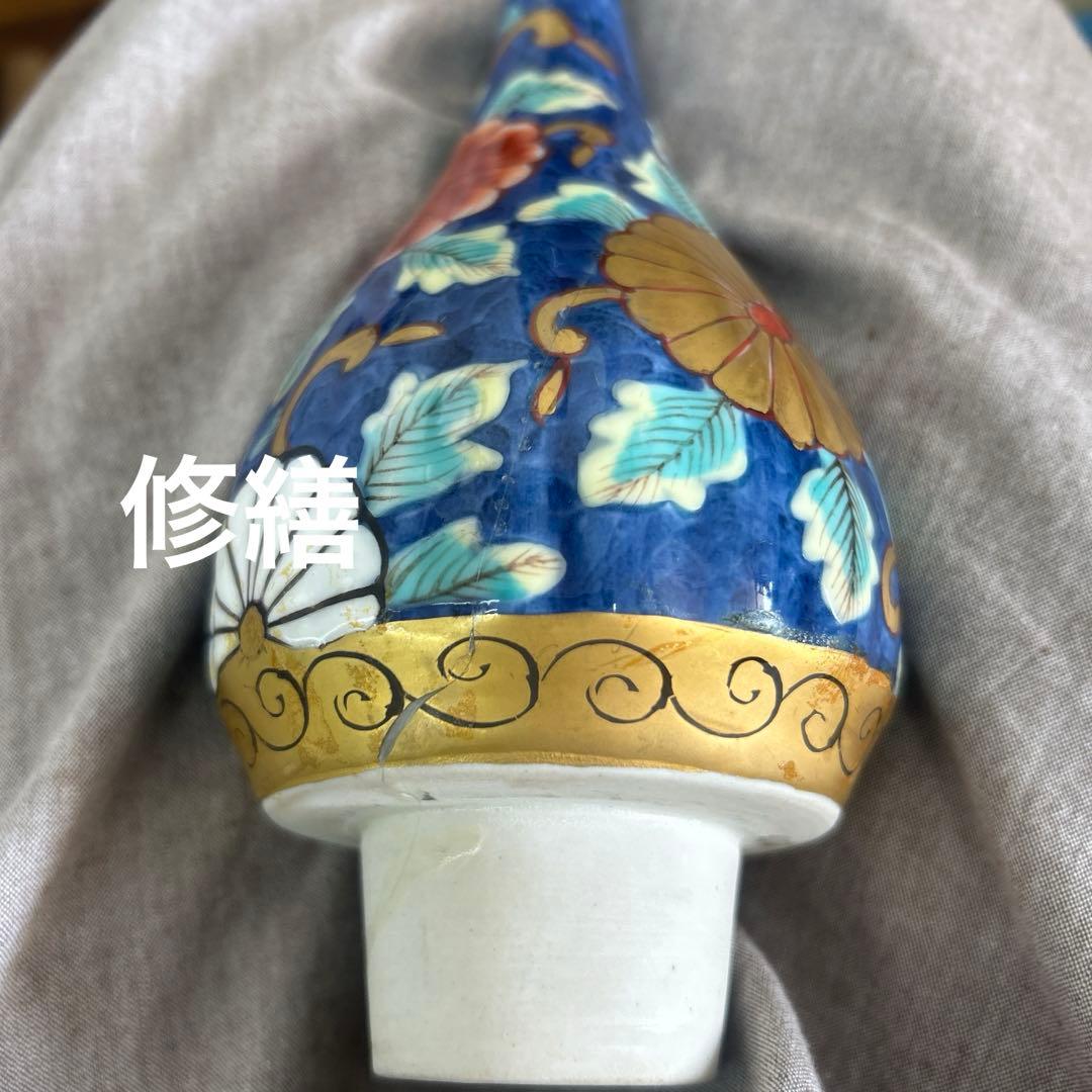 陶芸日展作家　藤井朱明作　有田焼 朱明窯 飾壺 高さ約90cm