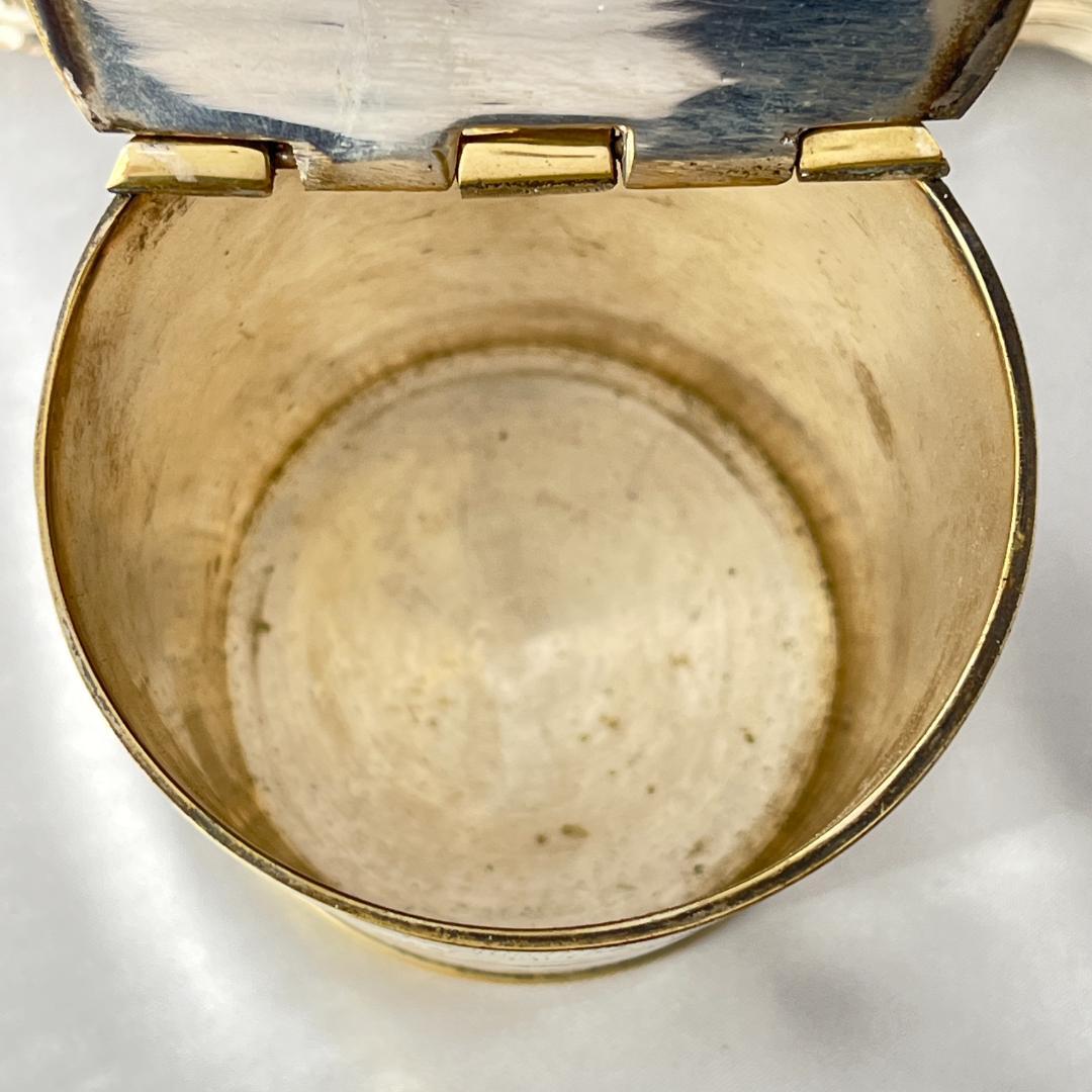 【英国】騎士のティーキャディー【シルバープレート】ゴールド