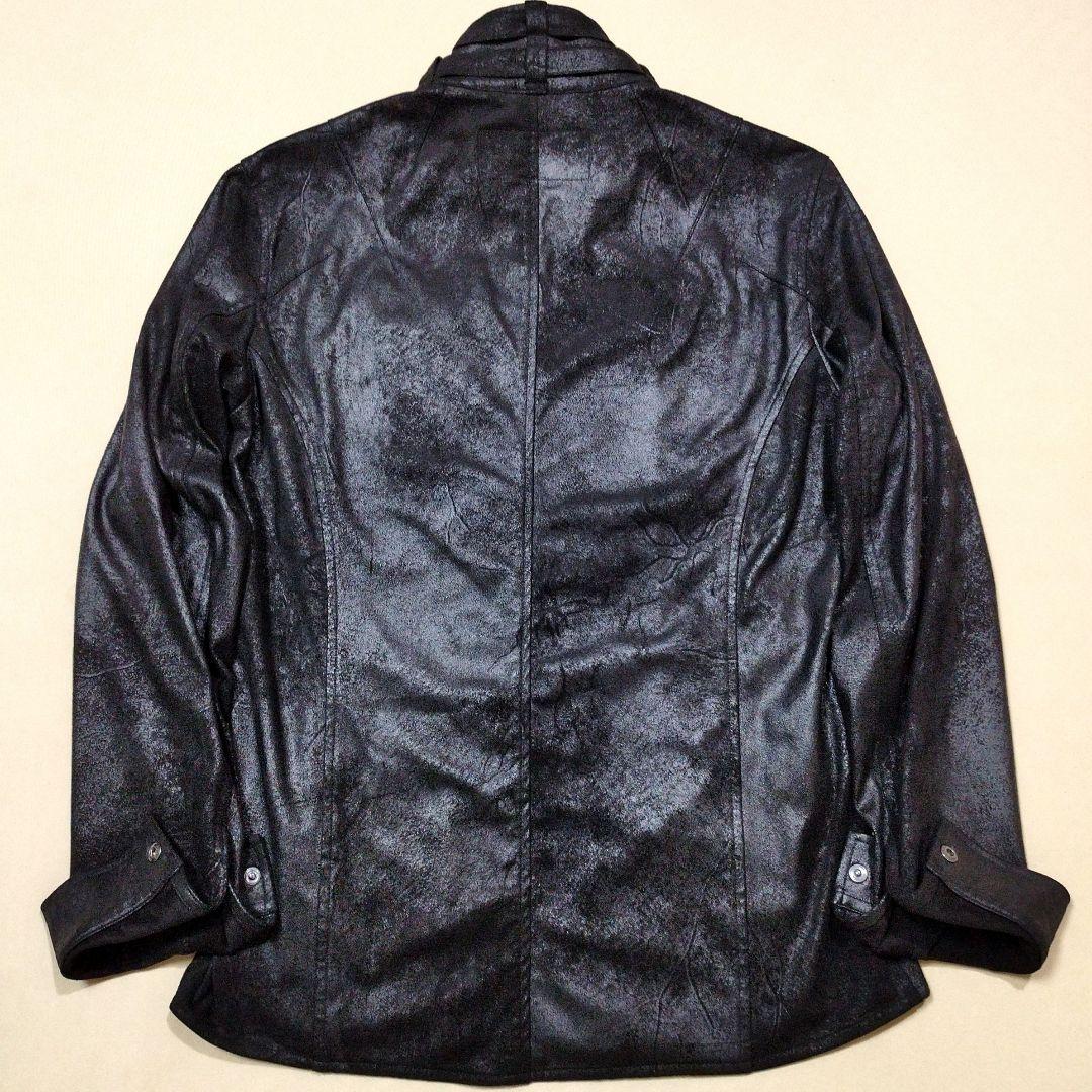 トルネードマート マイクロフェイクスエードライダースジャケット ムラ