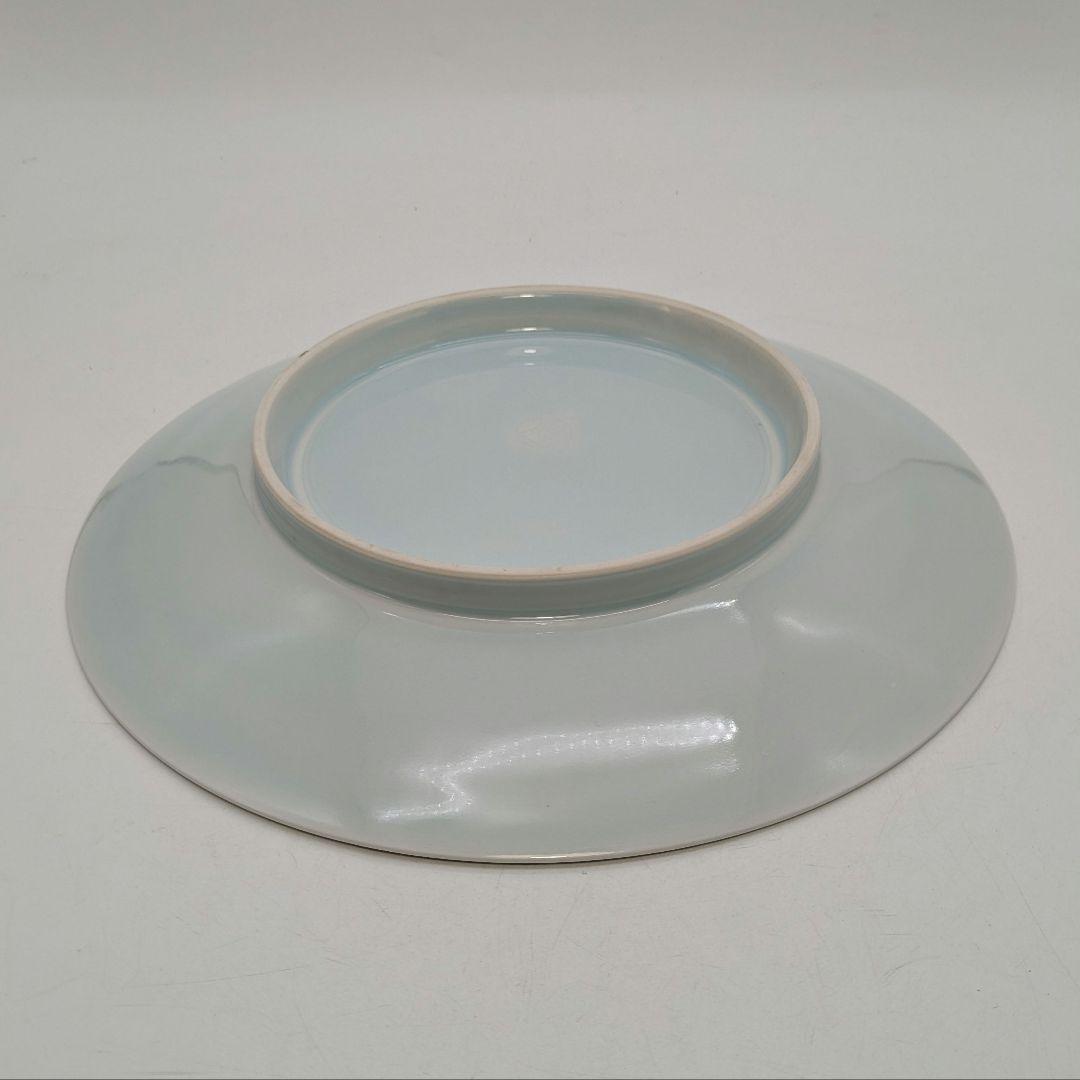 快山窯 青白磁瑞鳥文皿 共箱合布栞 大皿 飾り