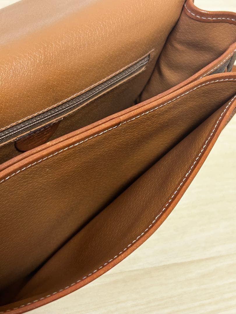 美品✨CELINE マカダム　セリーヌ ショルダーバッグ　茶/7