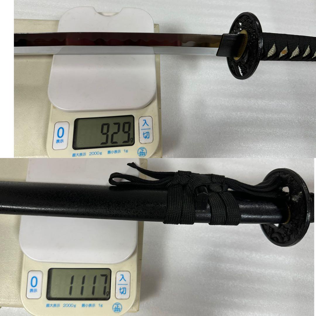 美品 模造刀 打刀 黑鞘 鞘付長さ約103cm