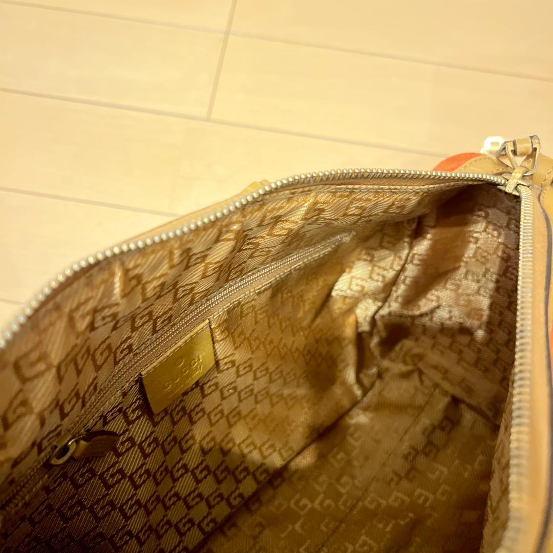 GUCCI グッチ オレンジ スエード トートバッグ