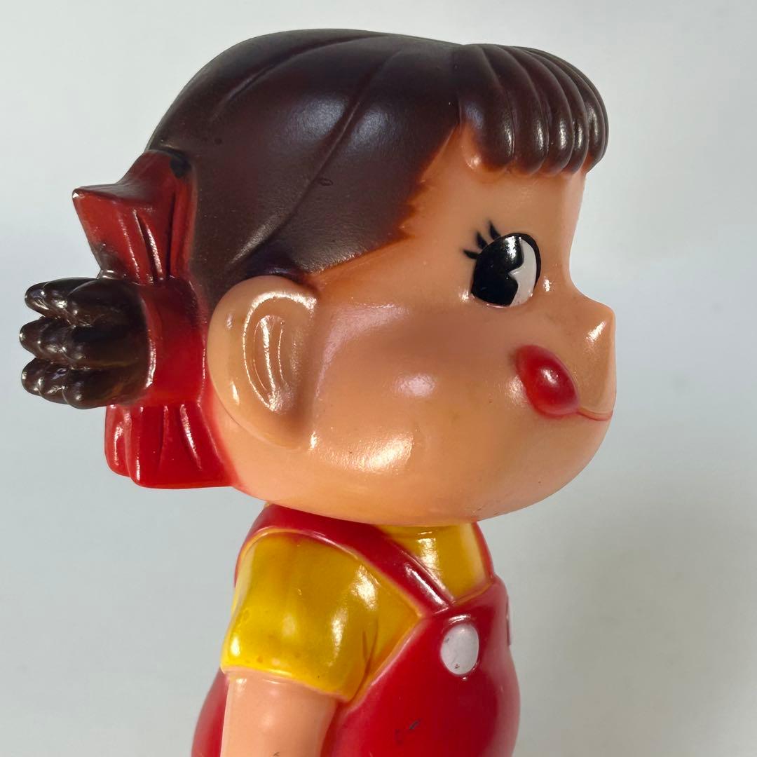 不二家　ペコちゃん　ソフビ貯金箱　レトロ