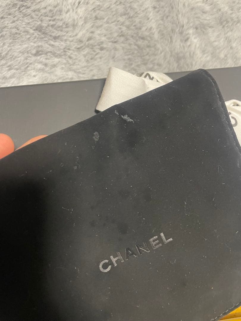 CHANEL イエロー キルティング 三つ折り財布