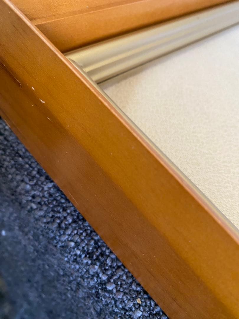 絹本　額縁　南天