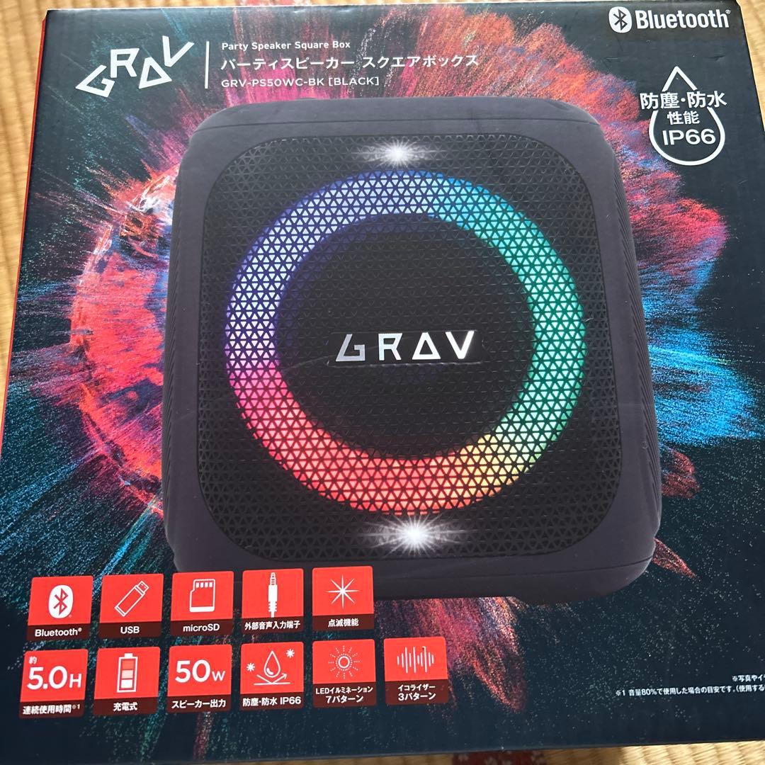 GRAV Party Speaker Square Box ブラック - メルカリ