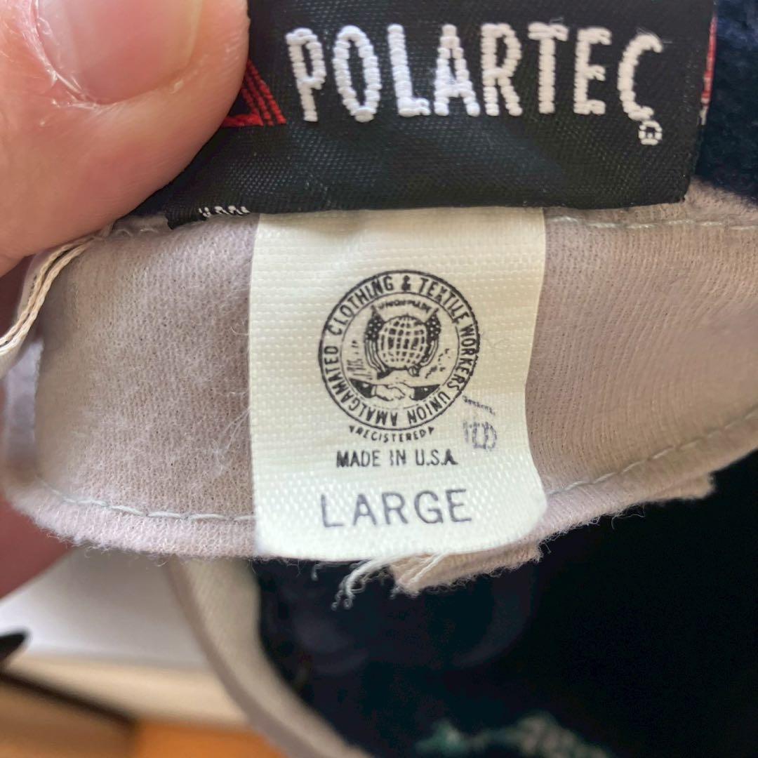 L.L.Bean POLARTEC CAP USAフリースキャップ　筆記体ロゴ