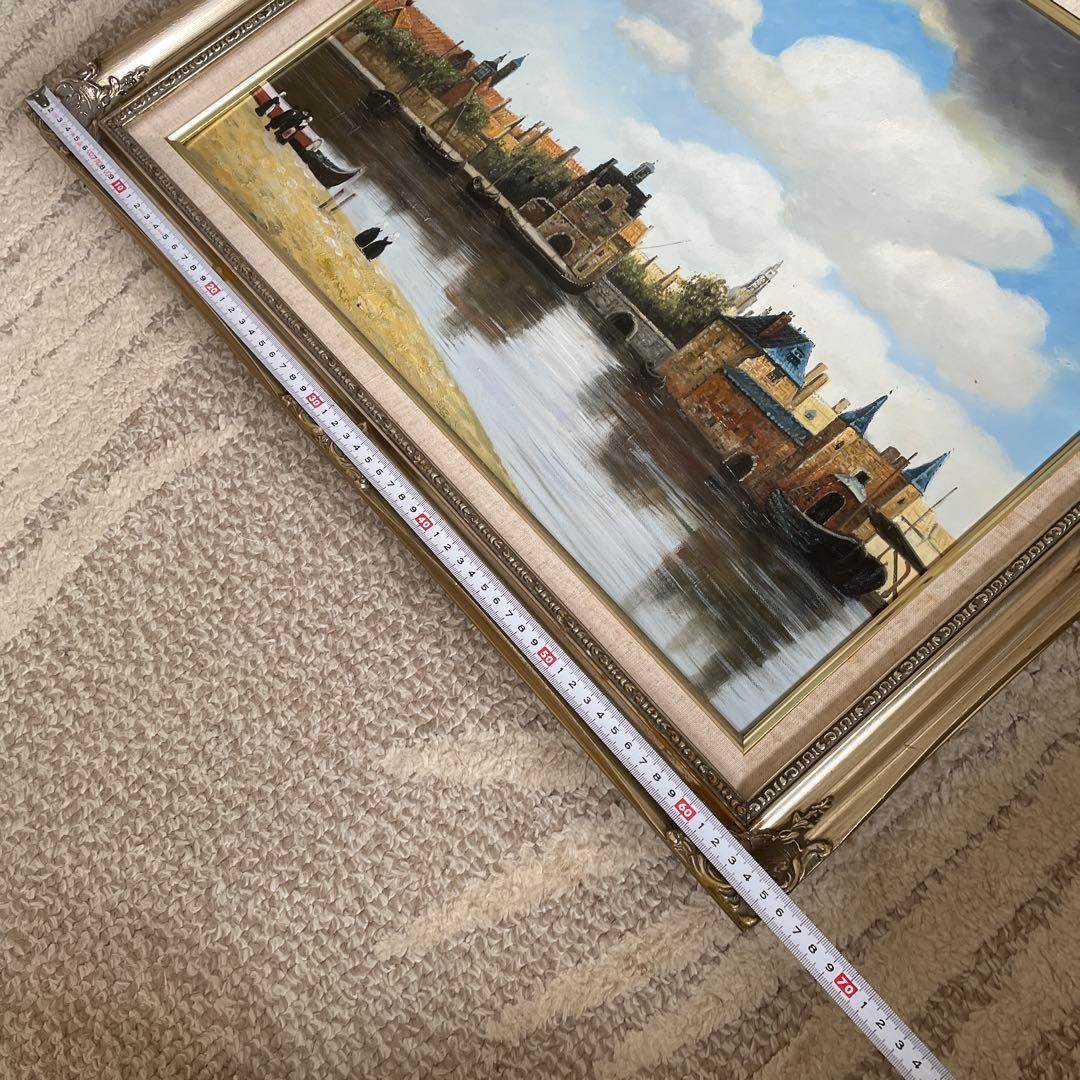 フェルメール　デルフトの眺望複製画　額縁