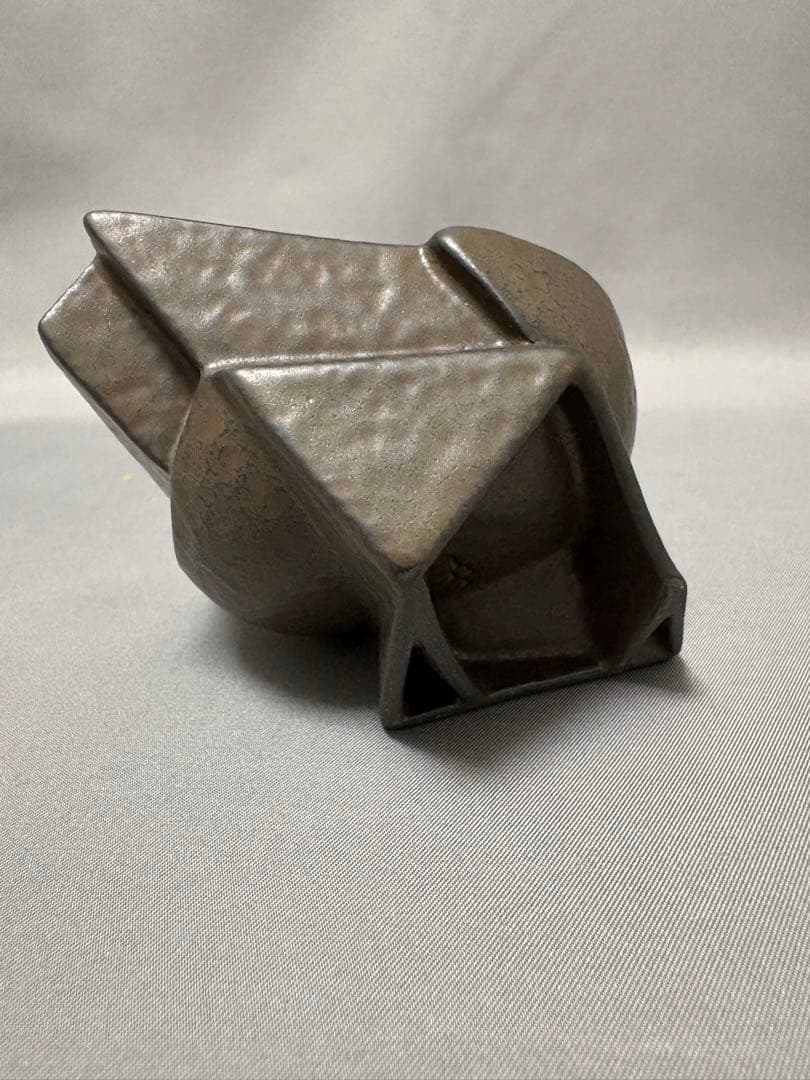 山下幾太郎 No.073011 掛分鉄黒幾何ぐい呑 | えにし庵 山下幾太郎 鉄