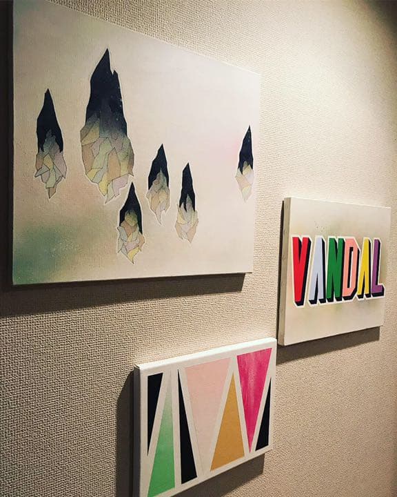 【手描き】オリジナルアート 絵画 キャンパス 3点セット 手描き】オリジナルアート 絵画 キャンパス 3点セット 手描き