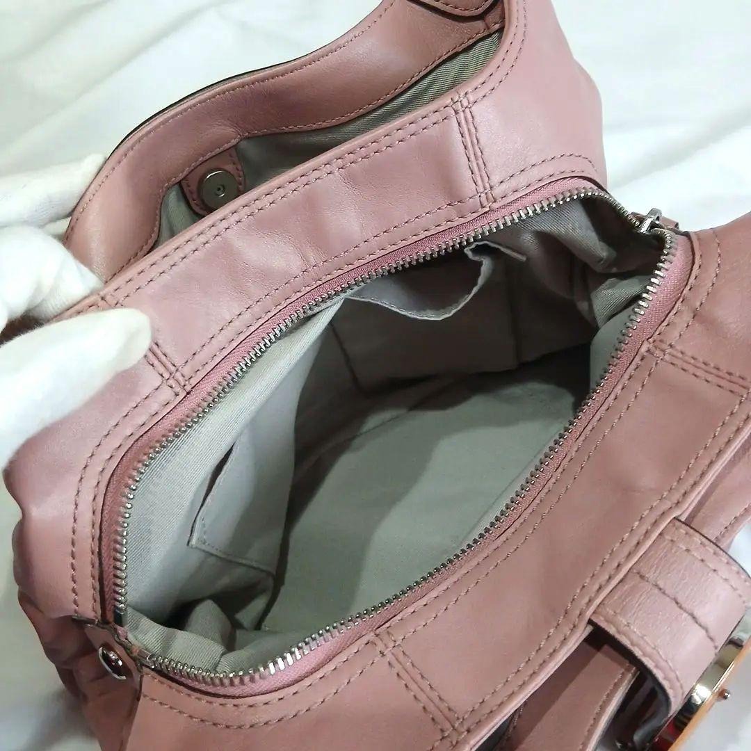 希少　コーチ　ハンド　ショルダーバッグ　ソーホー　レザー　ホーボーピンクy2k