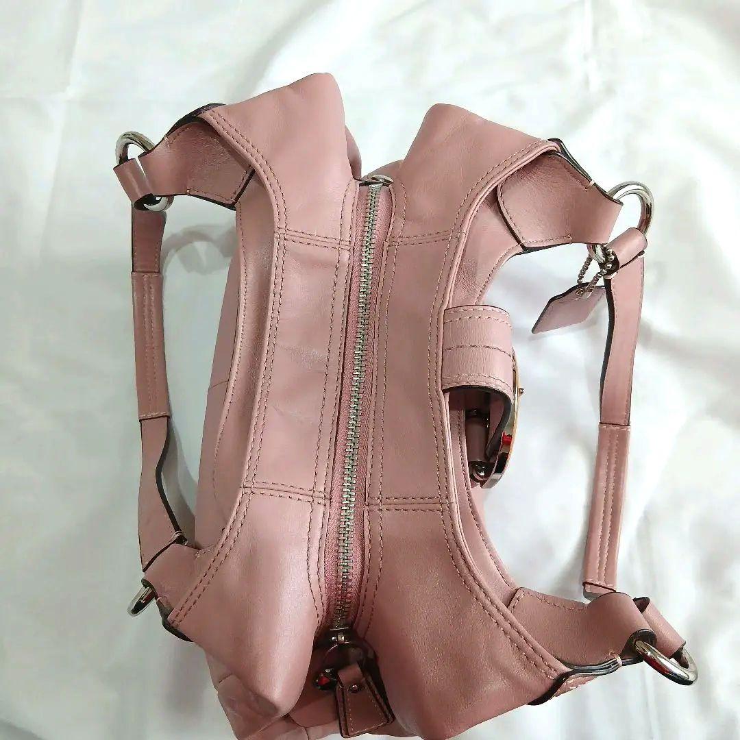 希少　コーチ　ハンド　ショルダーバッグ　ソーホー　レザー　ホーボーピンクy2k