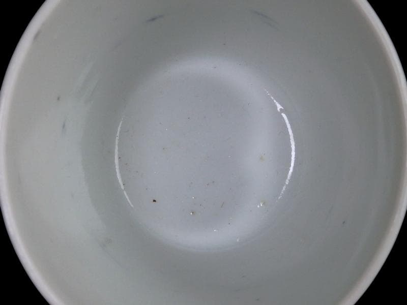 古伊万里 染付 雪輪に梅 雪輪に雪持ち笹 蕎麦猪口 833AS-CYr